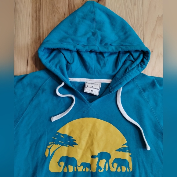 Star Wars Imperial Walker with elephants graphic hooded sweater size XL - Picture 4 of 9